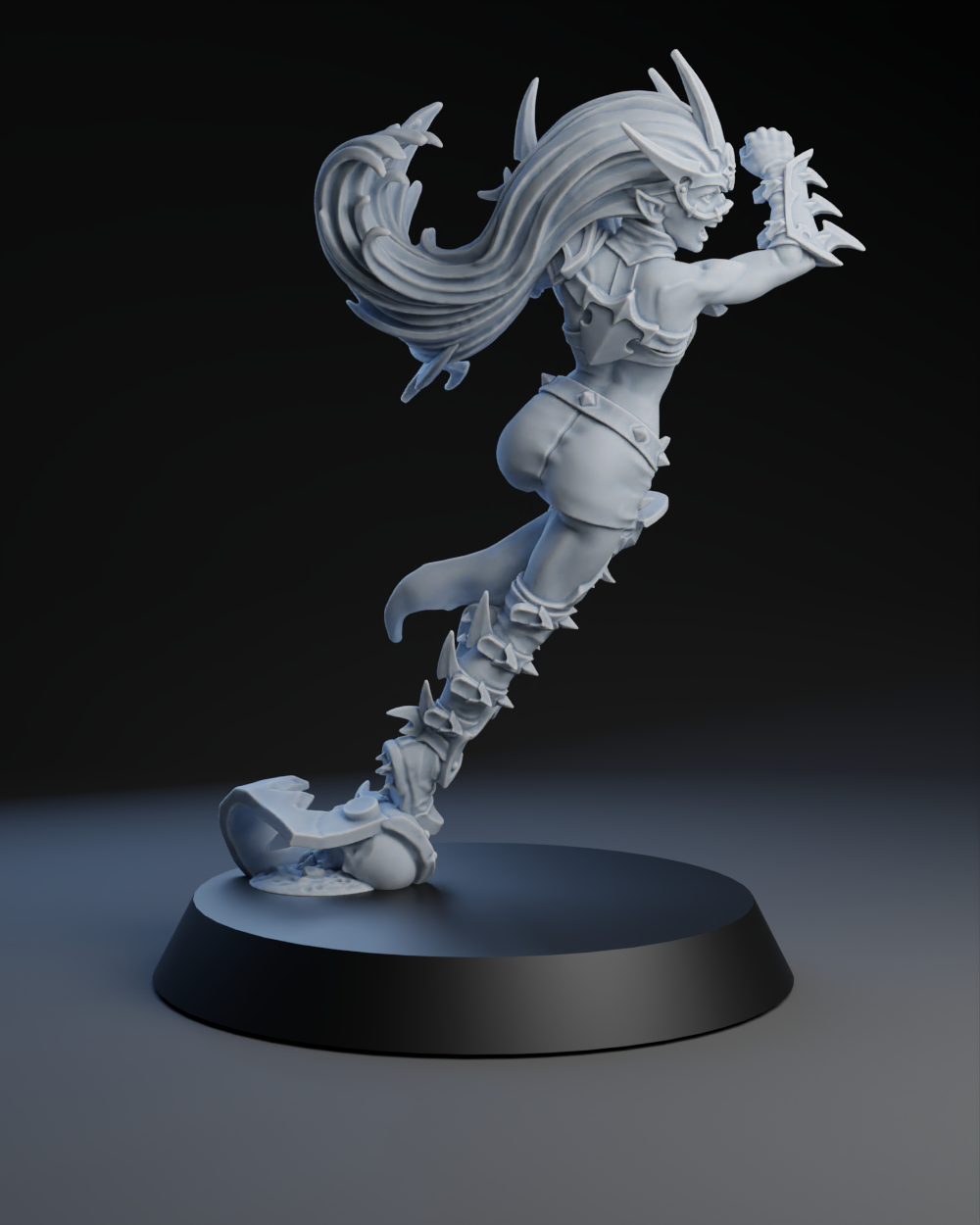 Dark Elves Team - Witches (2 models) | Brutefun Miniatures | Resin