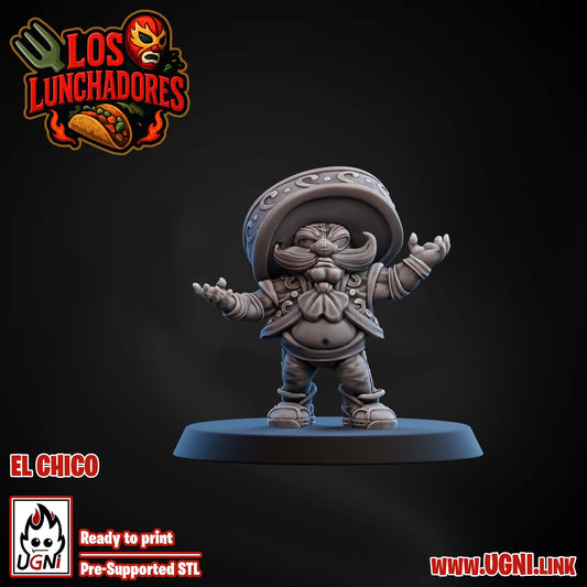 Los Lunchadores Halfling Team - El Chico 07 (Lineman) | UGNI Miniatures | Resin