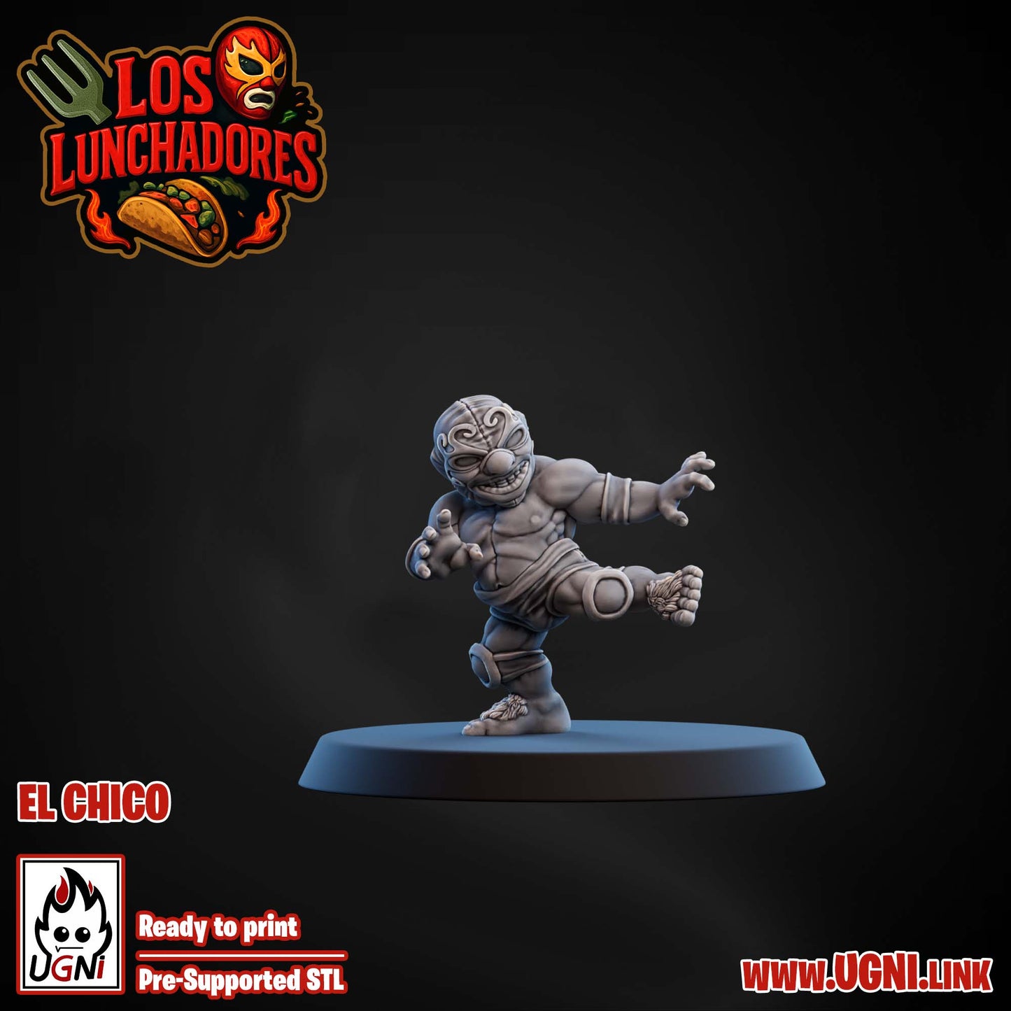 Los Lunchadores Halfling Team - El Chico 01 (Lineman) | UGNI Miniatures | Resin