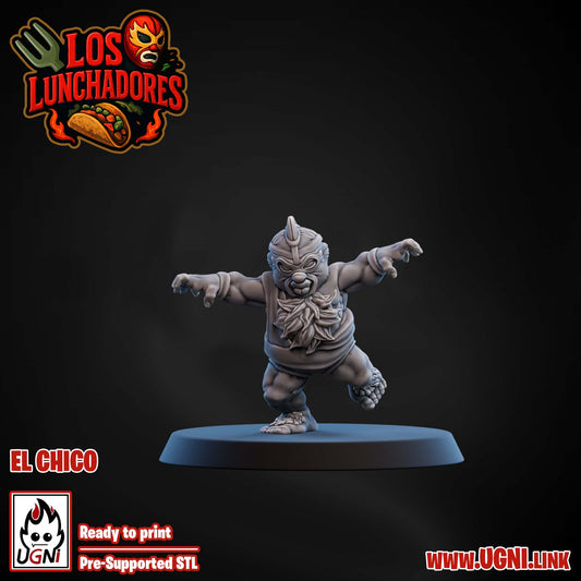 Los Lunchadores Halfling Team - El Chico 02 (Lineman) | UGNI Miniatures | Resin