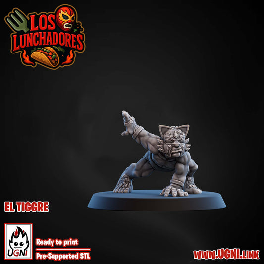 Los Lunchadores Halfling Team - El Tiggre | UGNI Miniatures | Resin