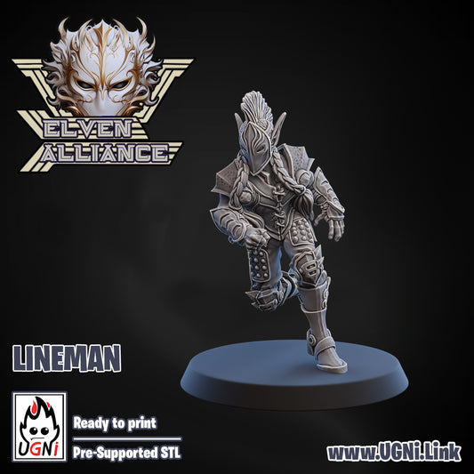 Elven Alliance - Lineman 01 | UGNI Miniatures | Resin