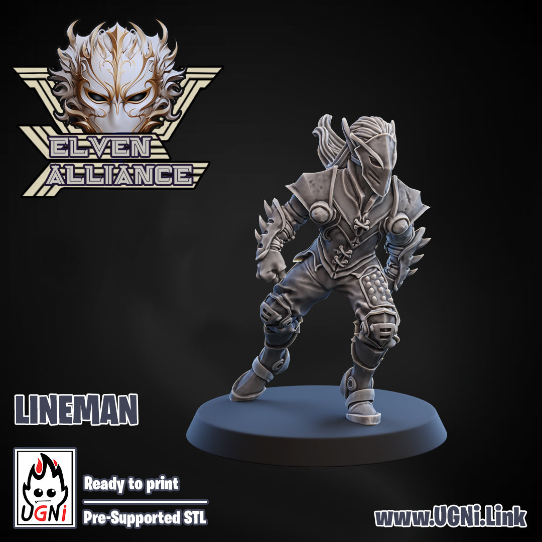 Elven Alliance - Lineman 06 | UGNI Miniatures | Resin