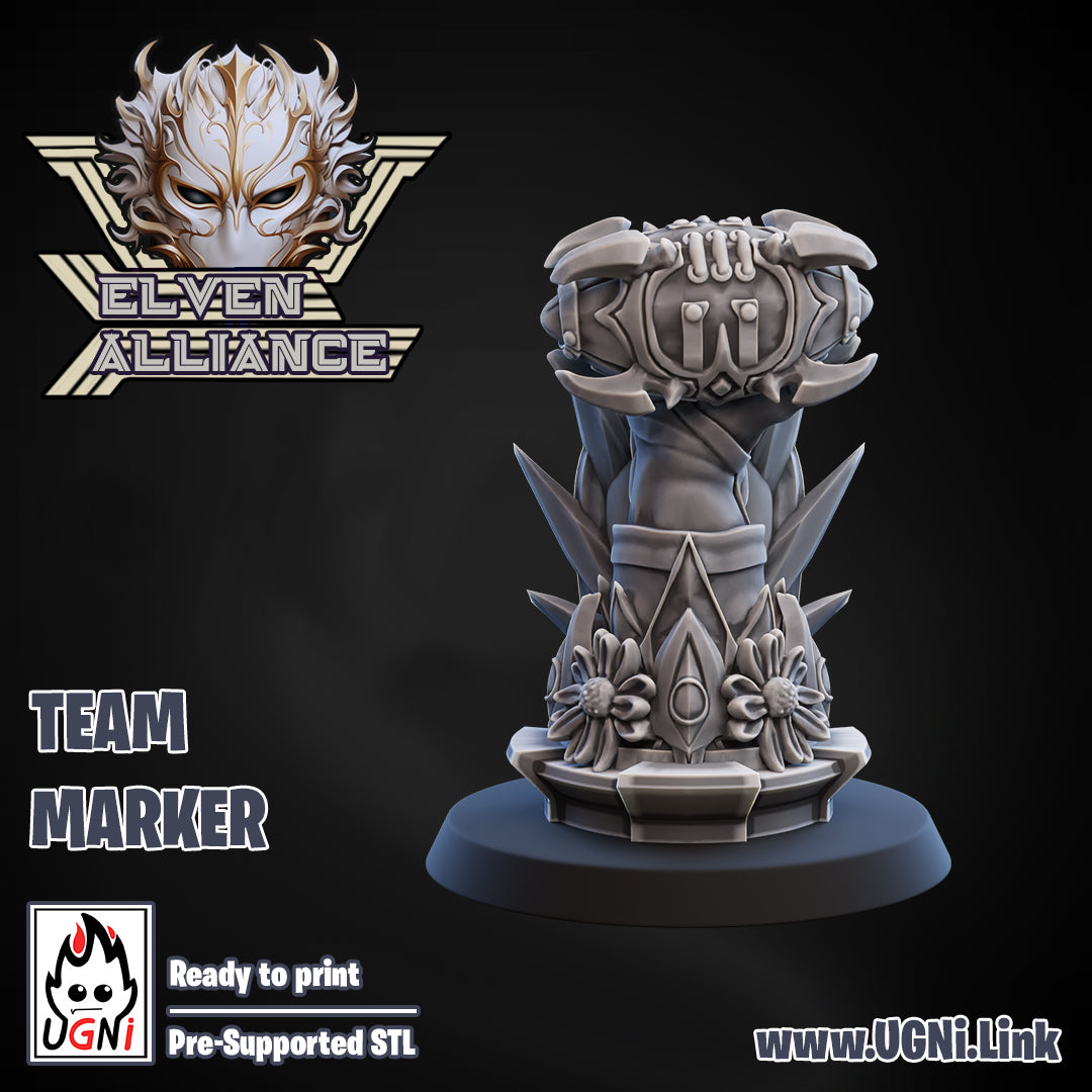 Elven Alliance - Team Marker | UGNI Miniatures | Resin