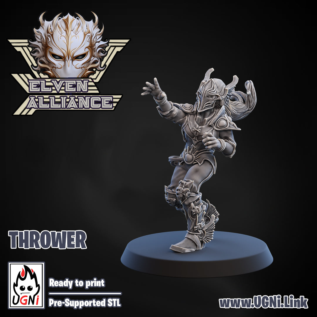 Elven Alliance - Thrower 01 | UGNI Miniatures | Resin