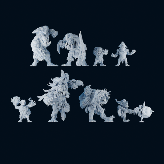 Savage Orcs Team Version 2 - Team Booster Pack (8 models) | Brutefun Miniatures | Resin
