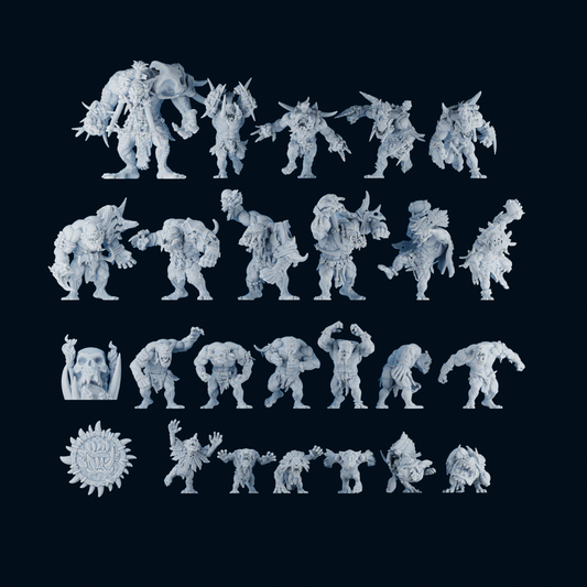 Savage Orcs Team Version 2 - Core Team (25 models) | Brutefun Miniatures | Resin