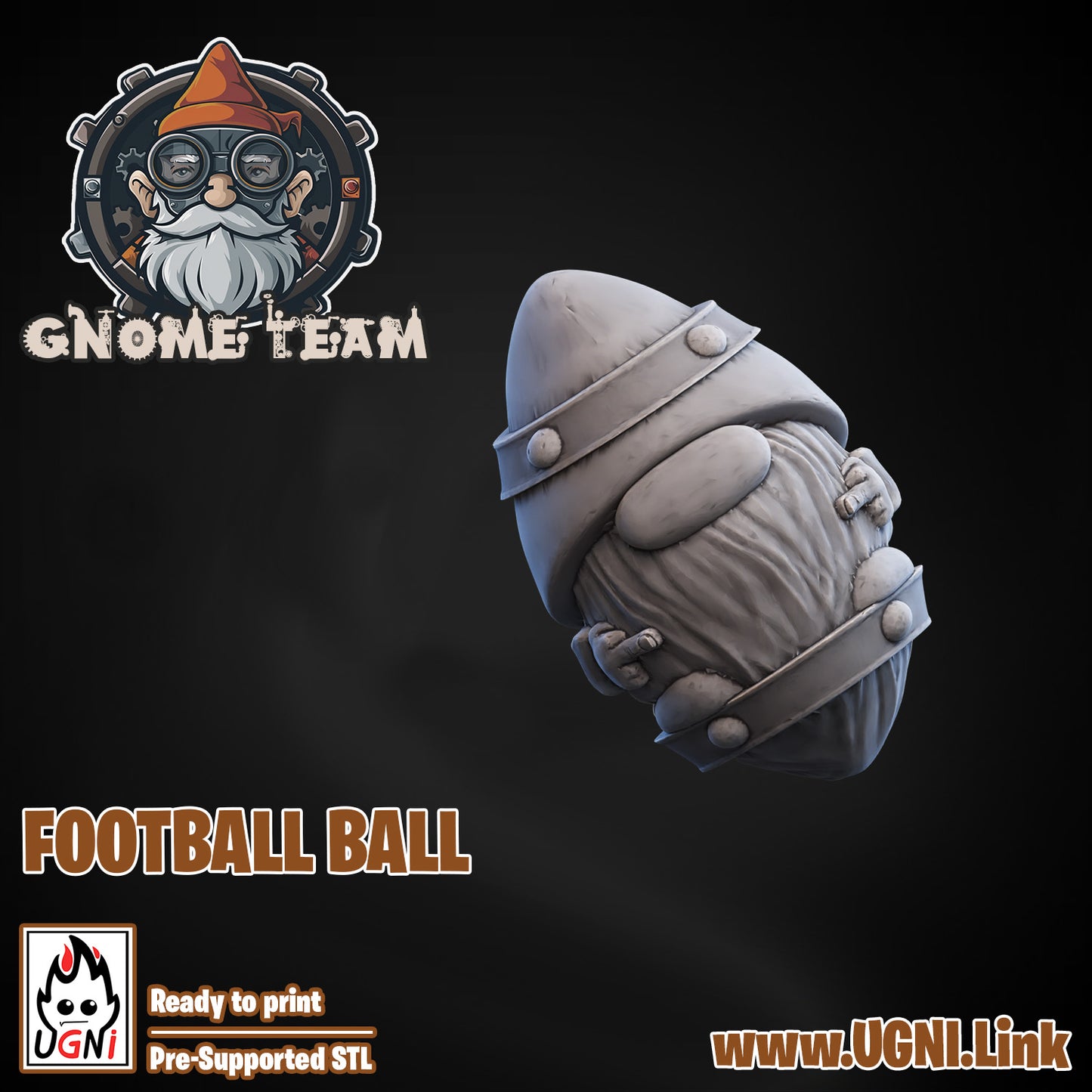 Gnome Team - Prone Balls (2pcs) | UGNI Miniatures | Resin