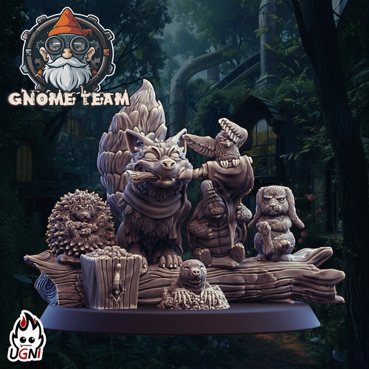 Gnome Team - Fan Animals | UGNI Miniatures | Resin
