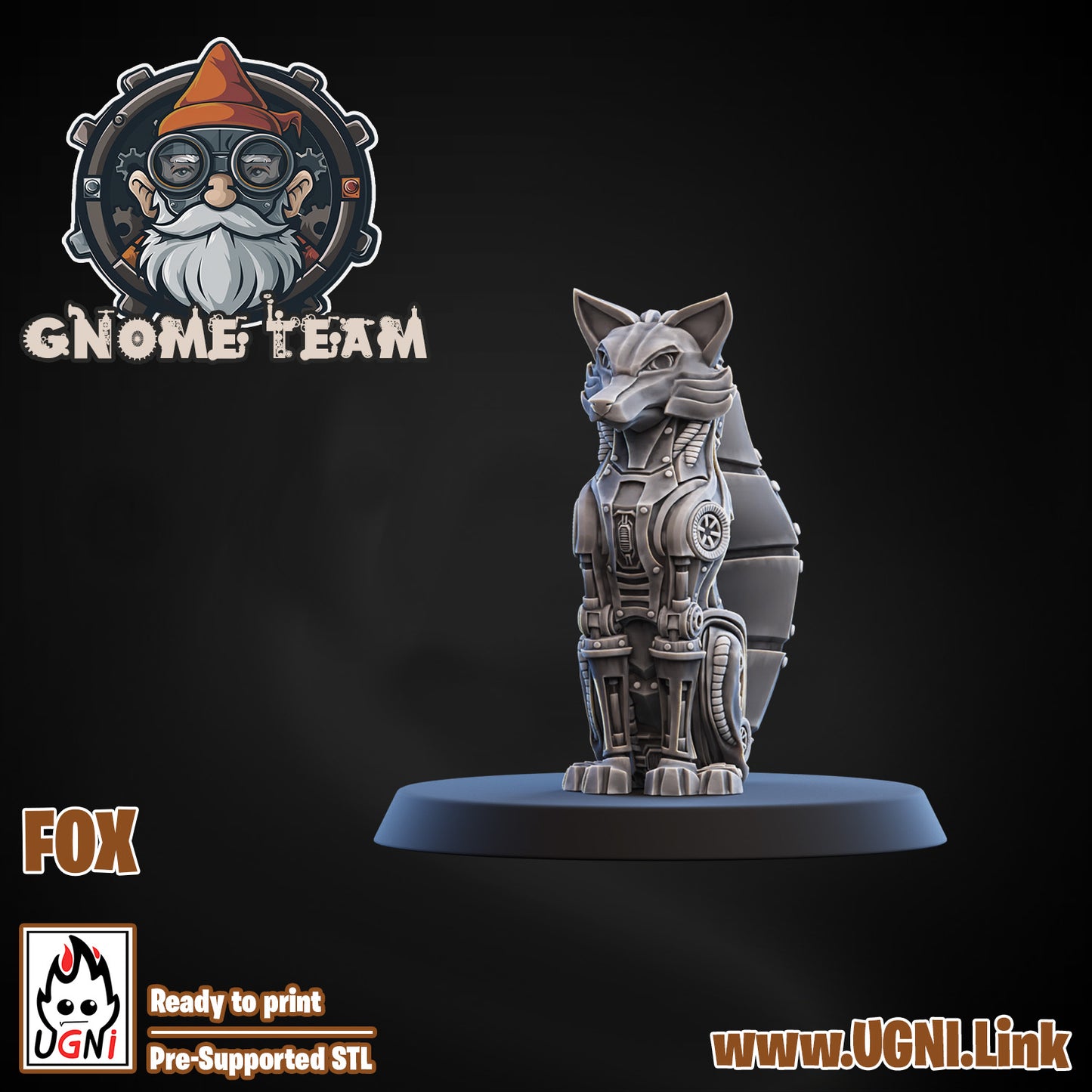 Gnome Team - Fox 04 | UGNI Miniatures | Resin