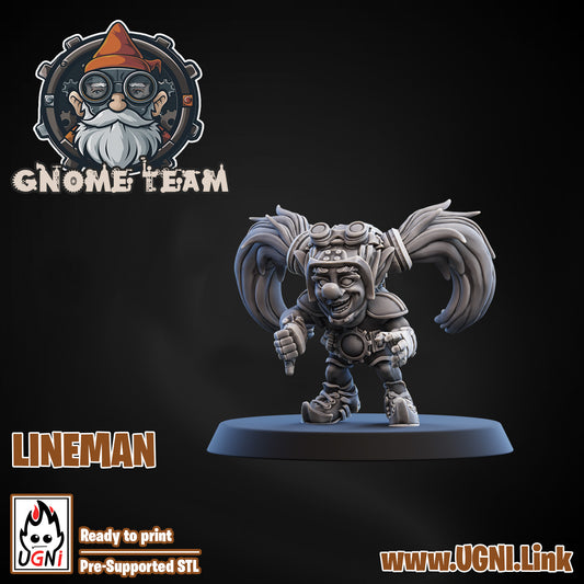 Gnome Team - Lineman 04 | UGNI Miniatures | Resin