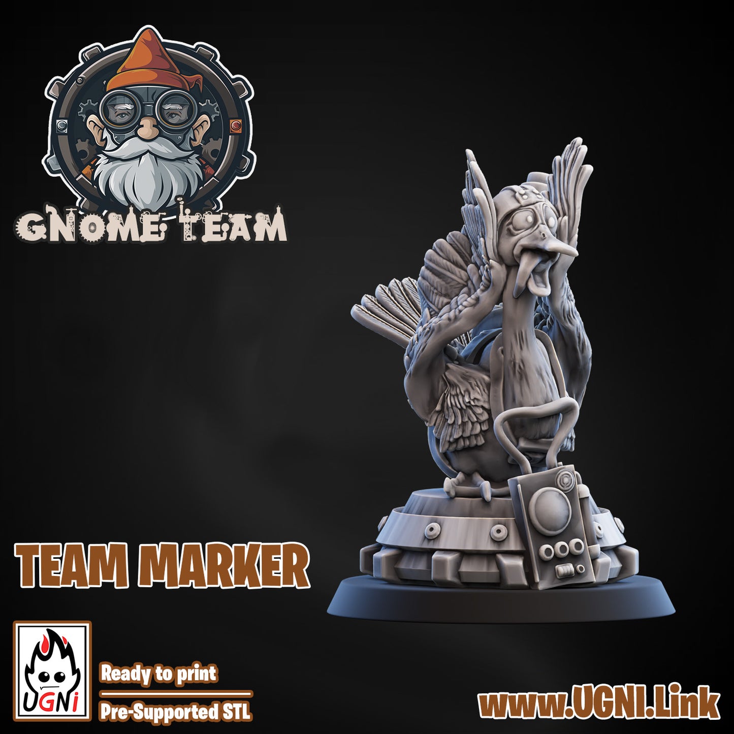 Gnome Team - Team Marker | UGNI Miniatures | Resin