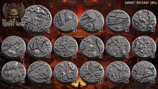 Khorn Team - Team Bases (17pcs) | UGNI Miniatures | Resin