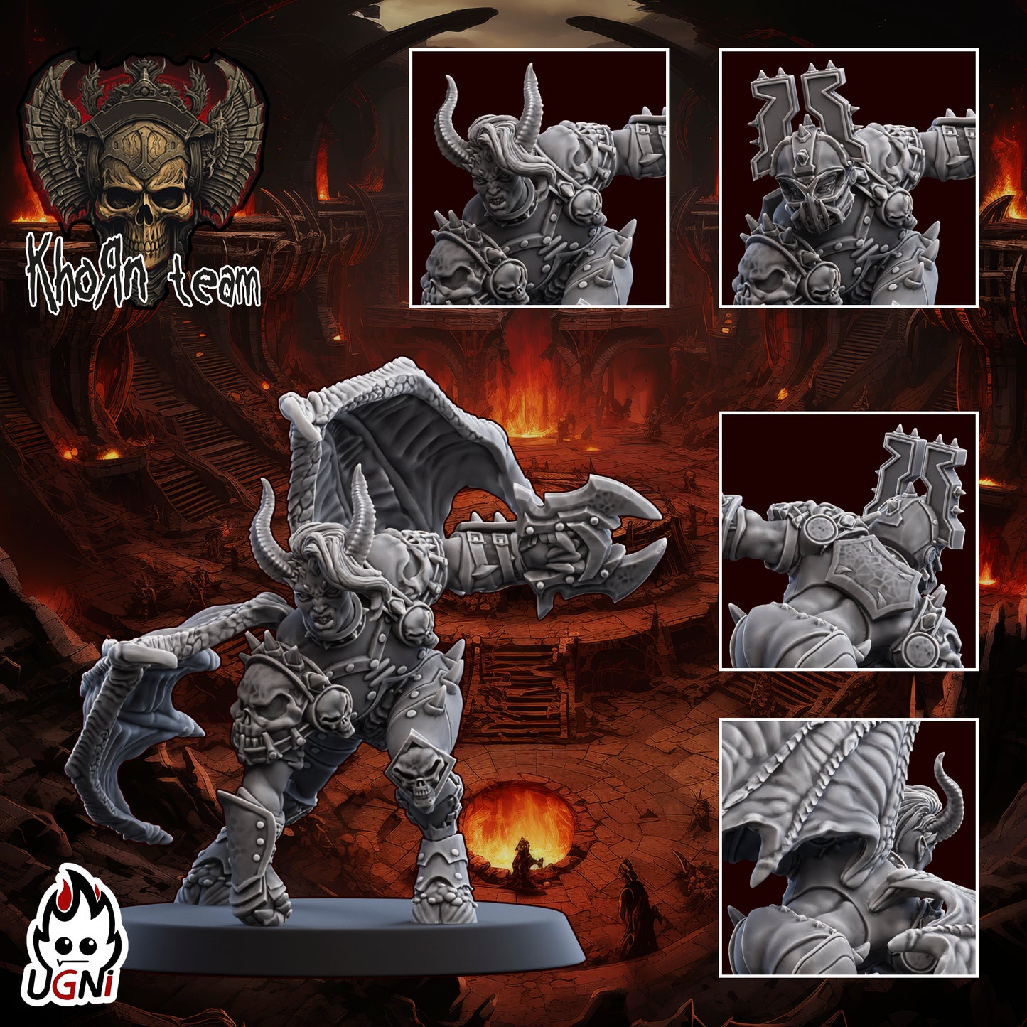 Khorn Team - Bloodmaiden 01 | UGNI Miniatures | Resin