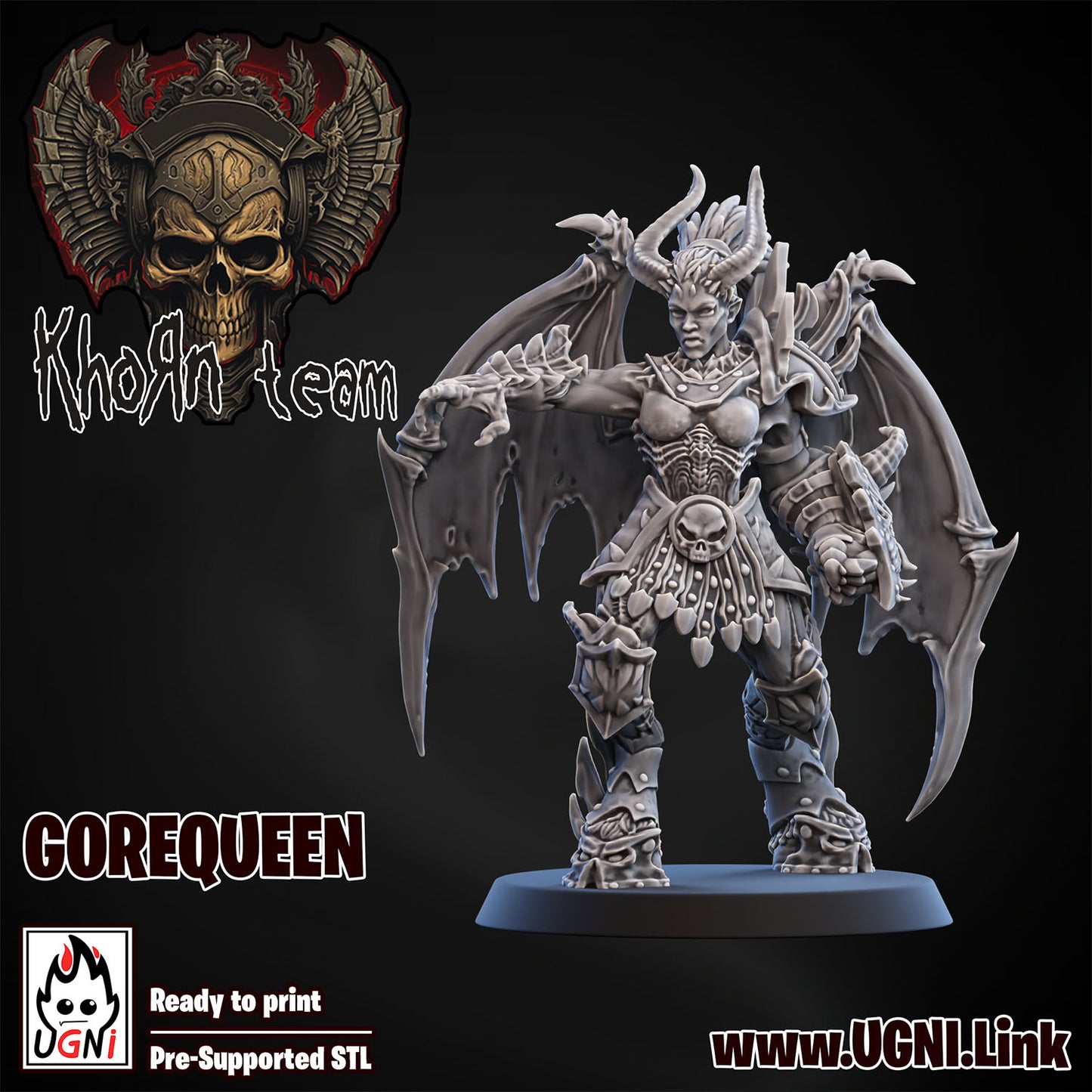 Khorn Team - Gorequeen | UGNI Miniatures | Resin