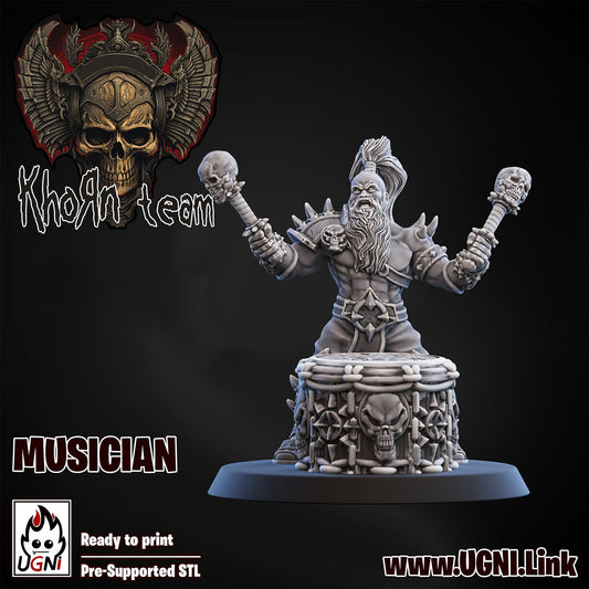 Khorn Team - Musician 01 | UGNI Miniatures | Resin
