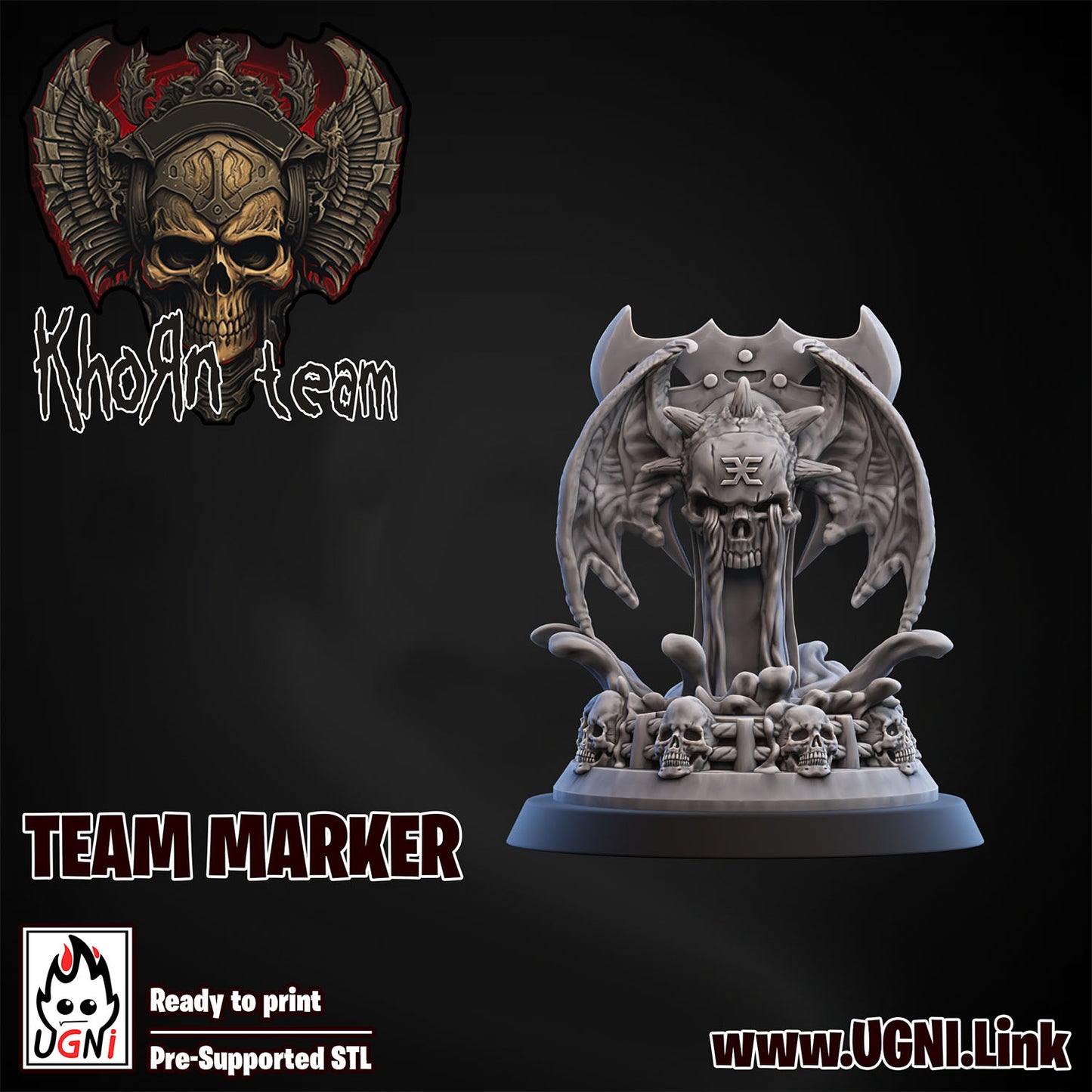 Khorn Team - Team Marker | UGNI Miniatures | Resin