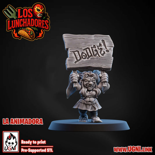 Los Lunchadores Halfling Team - La Animadora 03 | UGNI Miniatures | Resin