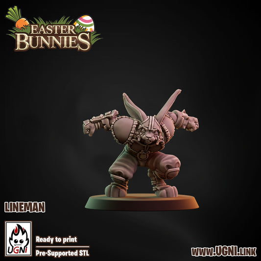 Easter Bunnies Team - Lineman 02 | UGNI Miniatures | Resin