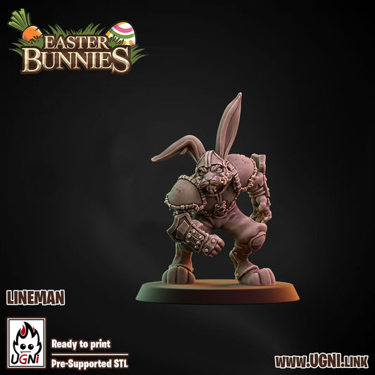Easter Bunnies Team - Lineman 08 | UGNI Miniatures | Resin