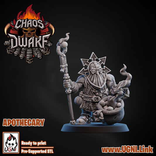Magma Chaos Dwarf Team - Apothecary | UGNI Miniatures | Resin