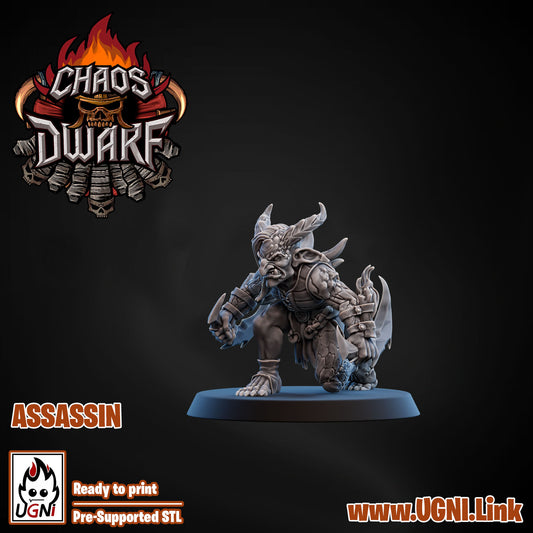 Magma Chaos Dwarf Team - Assassin 01 | UGNI Miniatures | Resin