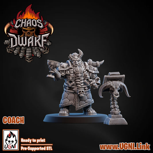Magma Chaos Dwarf Team - Coach 01 | UGNI Miniatures | Resin