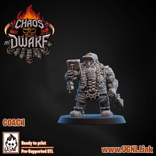 Magma Chaos Dwarf Team - Coach 02 | UGNI Miniatures | Resin