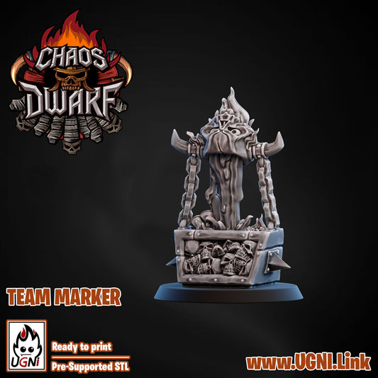 Magma Chaos Dwarf Team - Team Marker | UGNI Miniatures | Resin