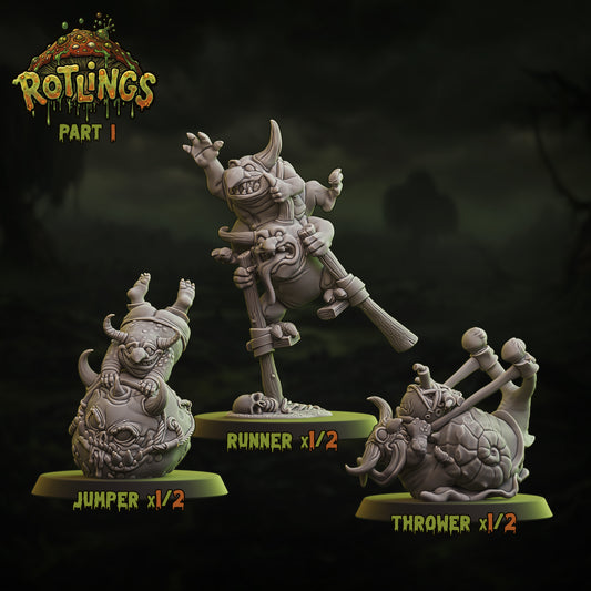 Rotlings (Snotlings Team) - Positionals x3 | UGNI Miniatures | Resin