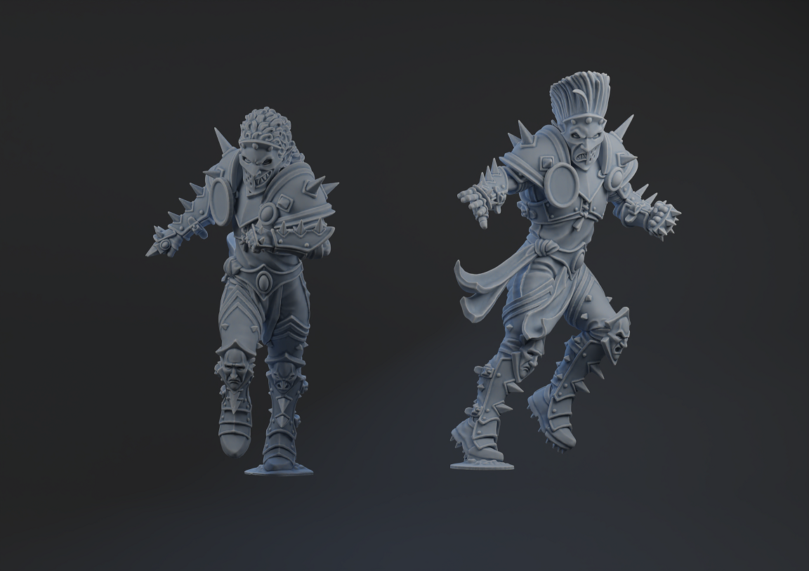 Pro Elves Team - Blitzers (2pcs) | Brutefun Miniatures | Resin