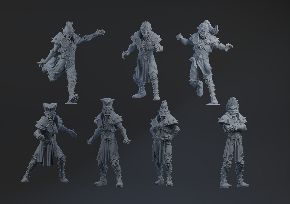 Pro Elves Team - Lineman (7pcs) | Brutefun Miniatures | Resin