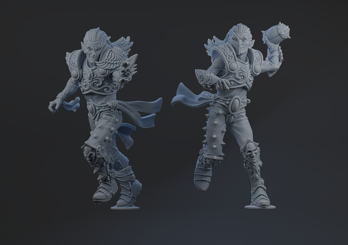 Pro Elves Team - Star Players (2pcs) | Brutefun Miniatures | Resin