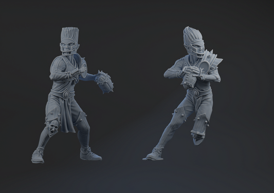 Pro Elves Team - Throwers (2pcs) | Brutefun Miniatures | Resin