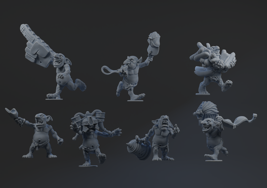 Snottingham Skwurtz Team - Rookies All (7pcs) | Brutefun Miniatures | Resin