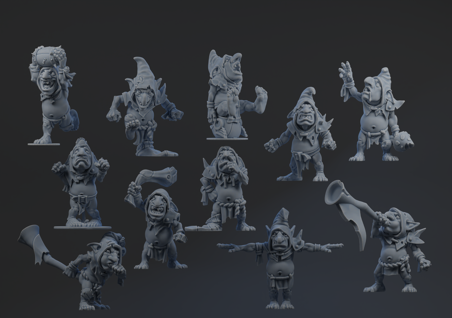 Snottingham Skwurtz Team - Runts All (11pcs) | Brutefun Miniatures | Resin