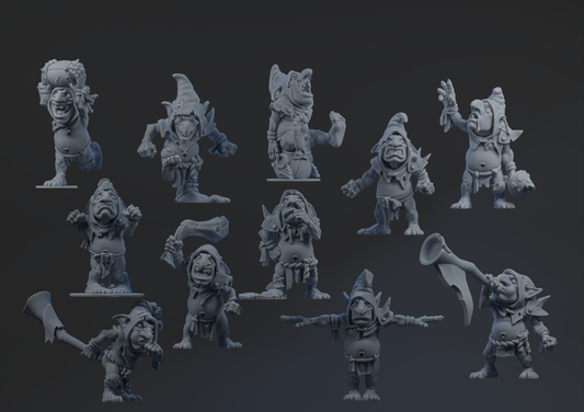 Snottingham Skwurtz Team - Runts All (11pcs) | Brutefun Miniatures | Resin