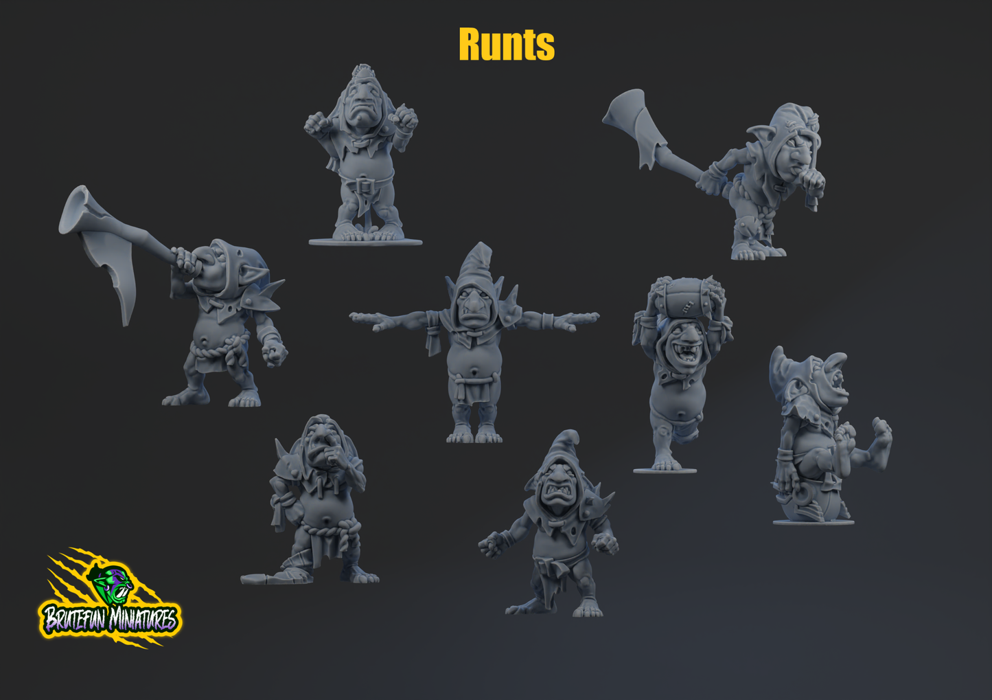 Snottingham Skwurtz Team - Runts All (11pcs) | Brutefun Miniatures | Resin