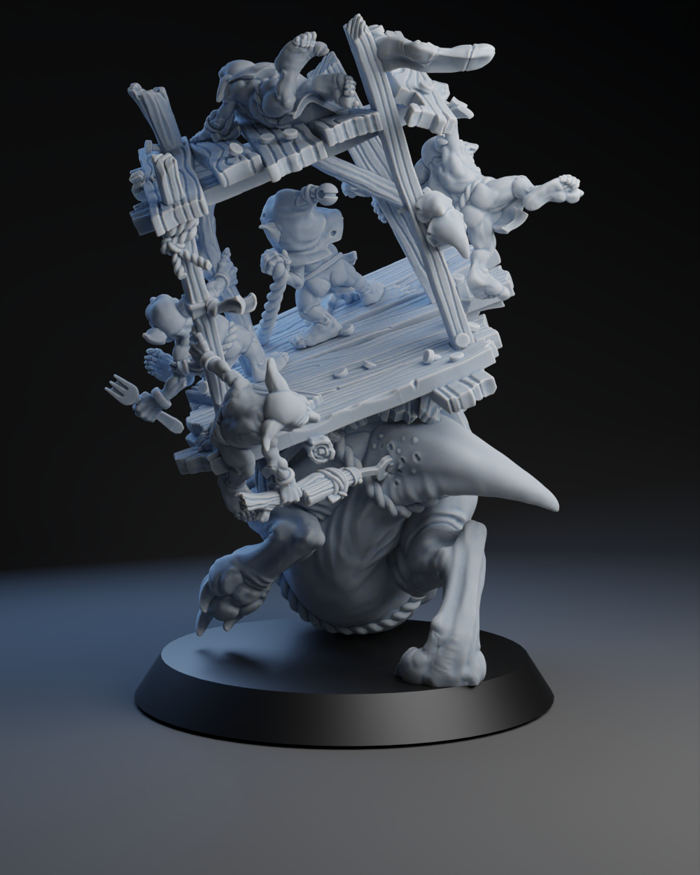 Snottingham Skwurtz Team - Wagon 01 | Brutefun Miniatures | Resin