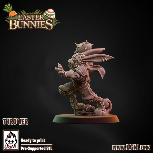 Easter Bunnies Team - Thrower 01 | UGNI Miniatures | Resin