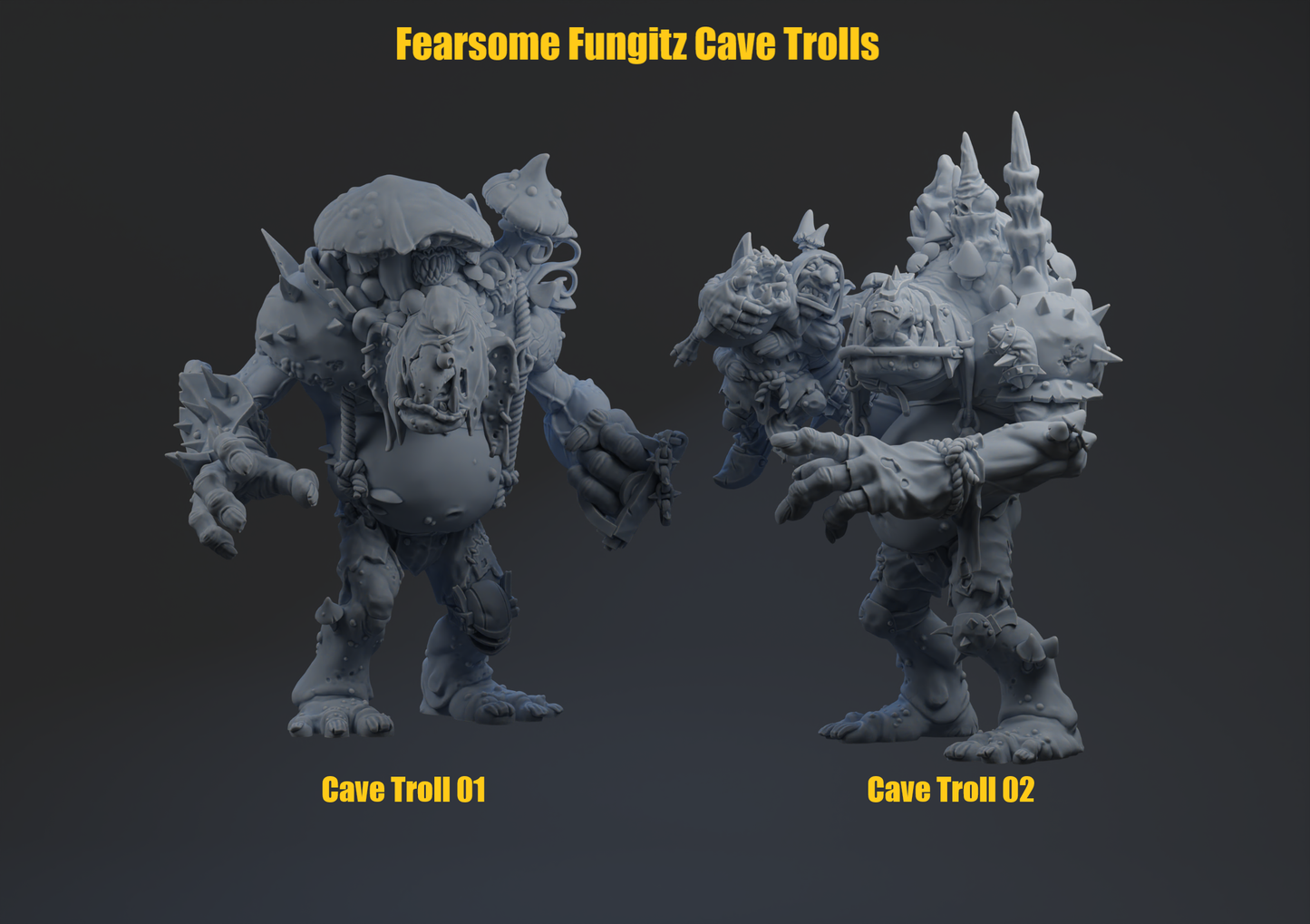 Fearsome Fungitz Night Goblin Team - Individual Models | Brutefun Miniatures | Resin