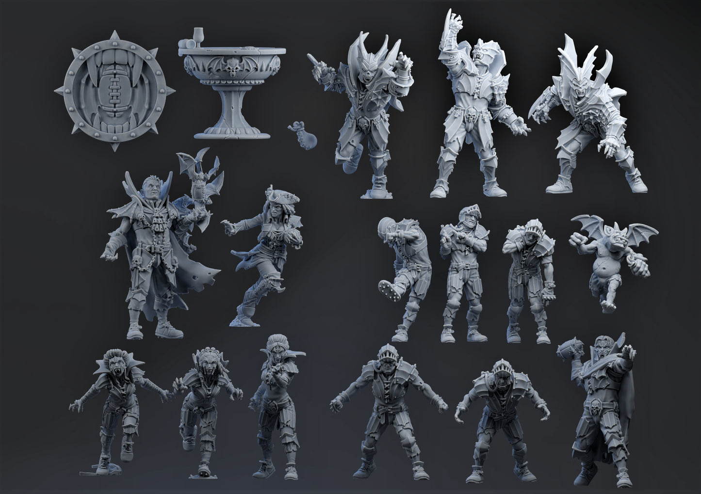 Vampires Team - Full Team (24 models) | Brutefun Miniatures | Resin