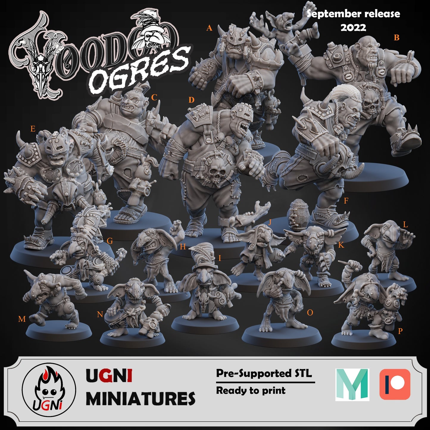 Ogres Team - Voodoo Ogres | UGNI Miniatures | Resin