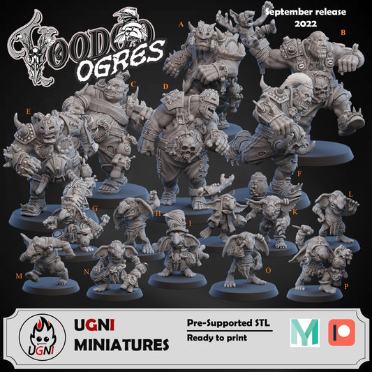 Ogres Team - Voodoo Ogres | UGNI Miniatures | Resin