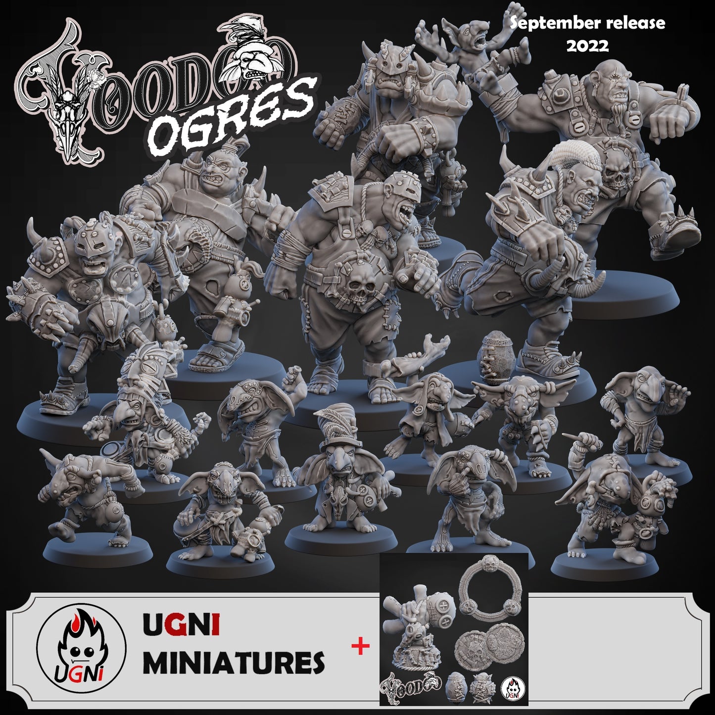 Ogres Team - Voodoo Ogres | UGNI Miniatures | Resin