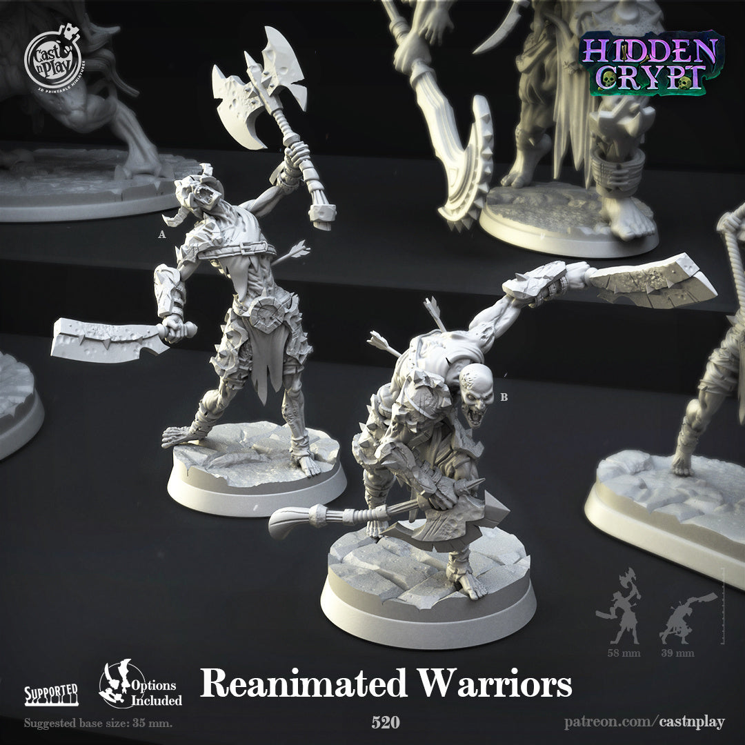 Reanimated Warriors - Hidden Crypt | Cast N Play | Resin – 3D Creatables