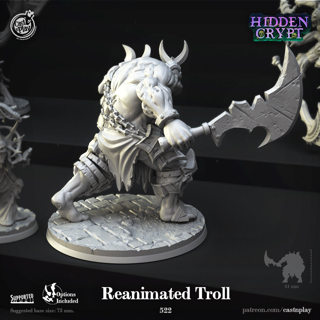 Reanimated Troll - Hidden Crypt | Cast N Play | Resin