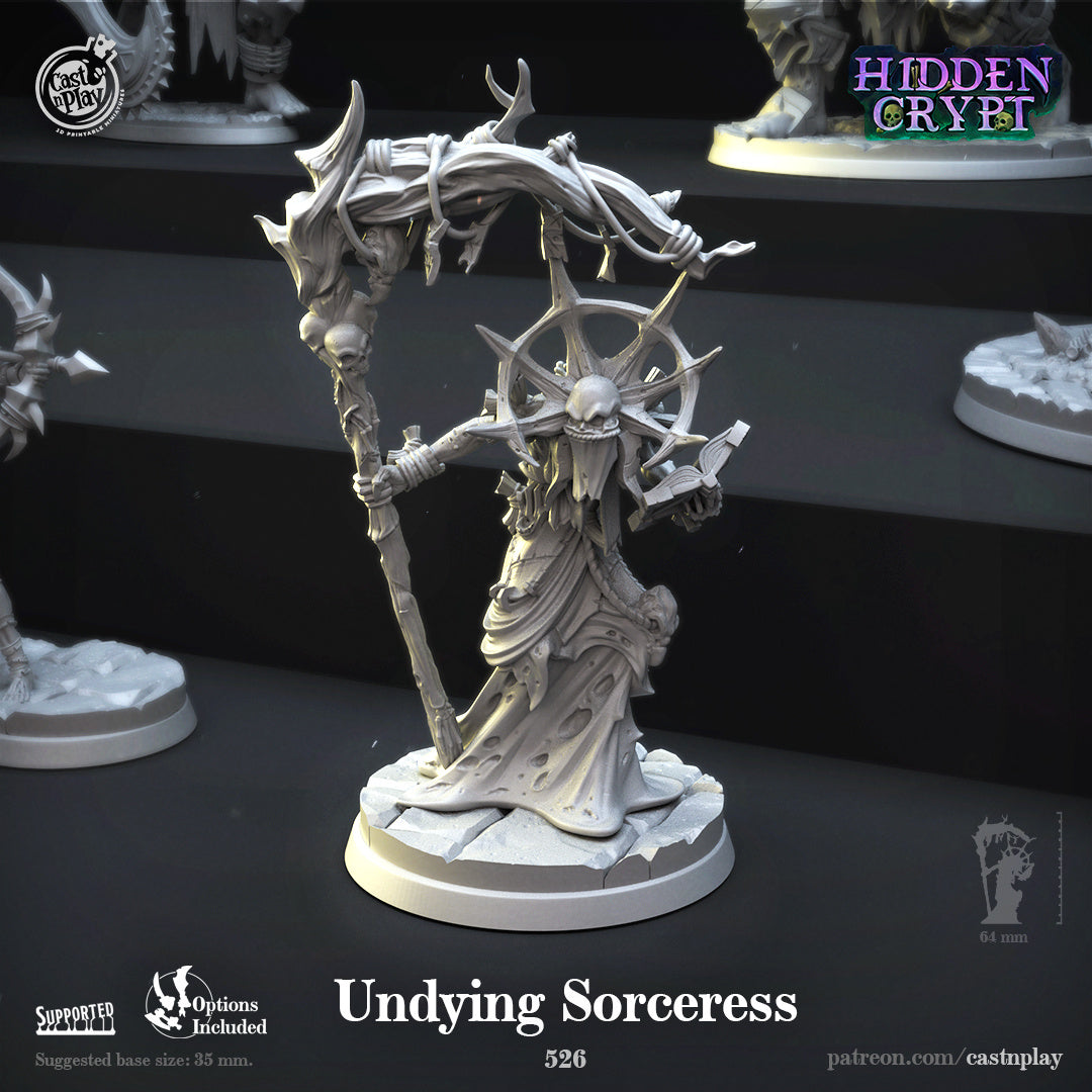 Undying Sorceress - Hidden Crypt | Cast N Play | Resin – 3D Creatables