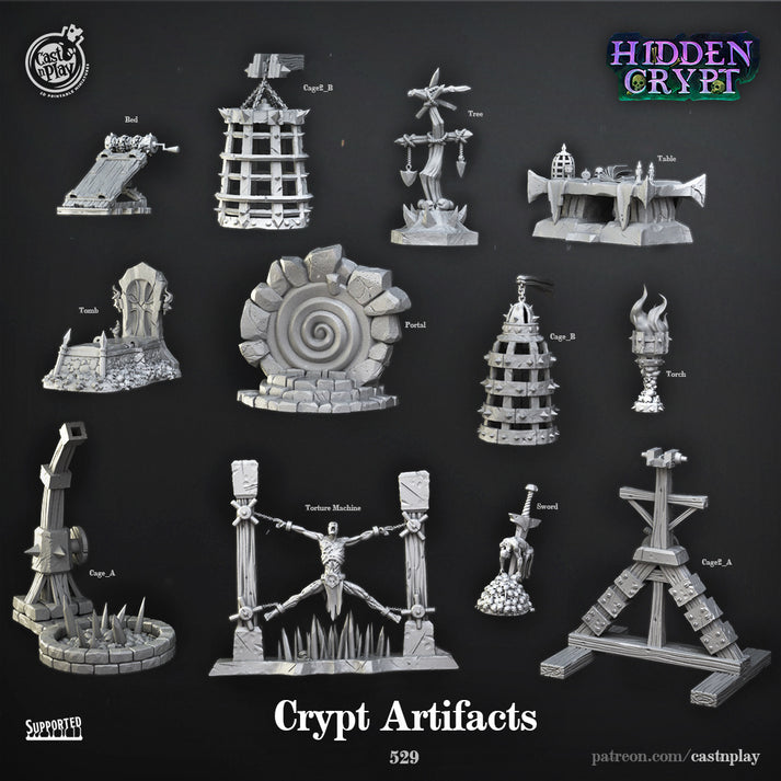 Crypt Artifacts - Hidden Crypt | Cast N Play | Resin – 3D Creatables