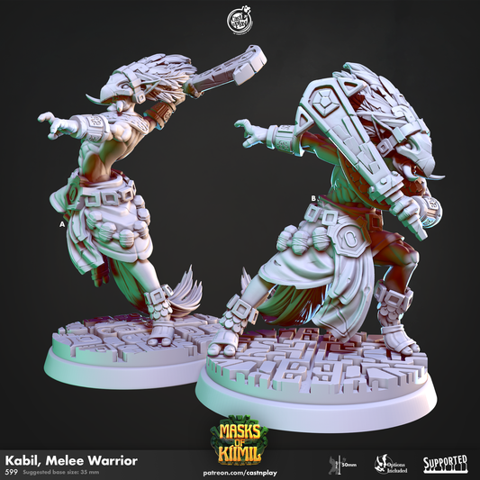 Kabil - Melee Warrior - Masks of Kiimil | Cast N Play | Resin